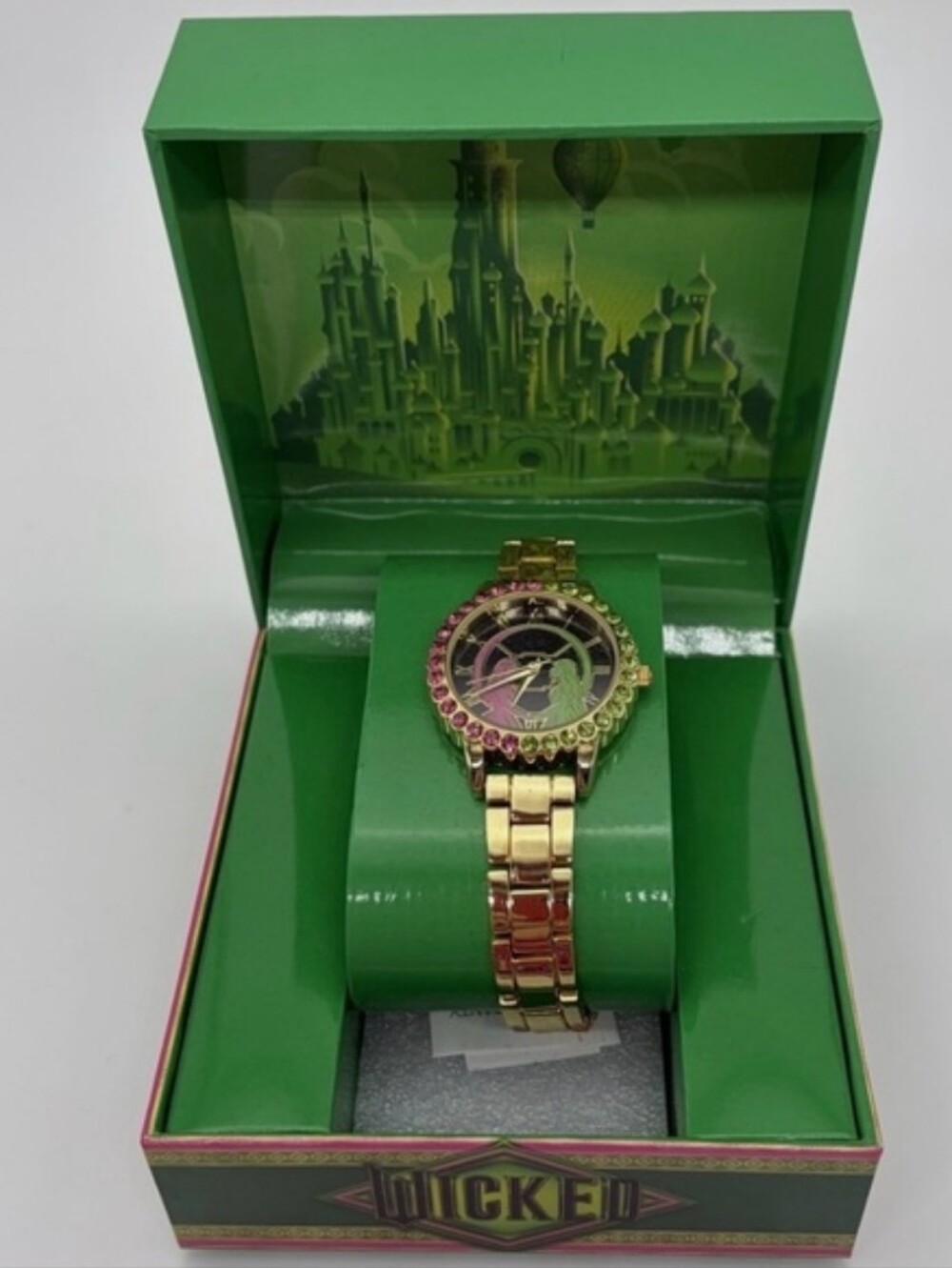 Wicked Gold-tone Bracelet Watch with Crystal Bezel